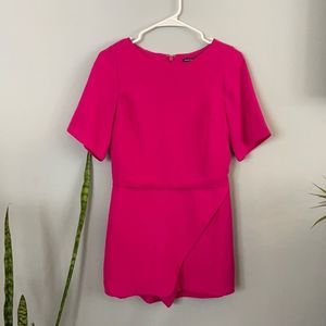 Warehouse Short Sleeve Hot Pink Romper Size 6